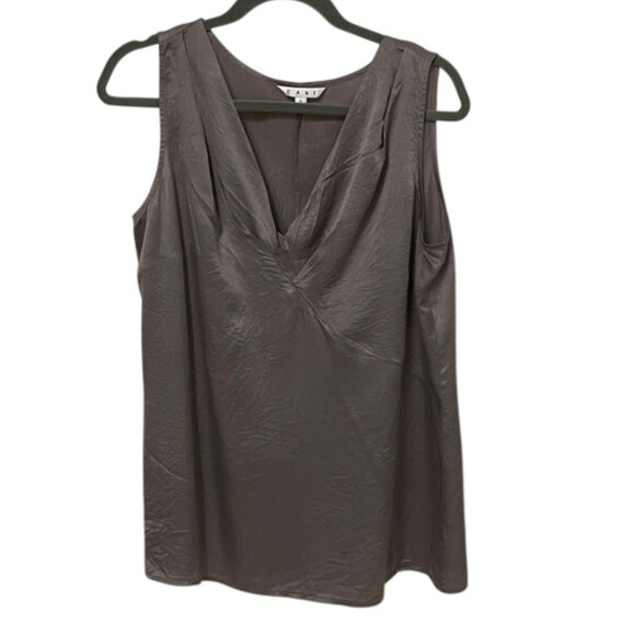 CAbi Tops - CABi Grey Silk Sleeveless Tank Top Blouse Womens Size Large